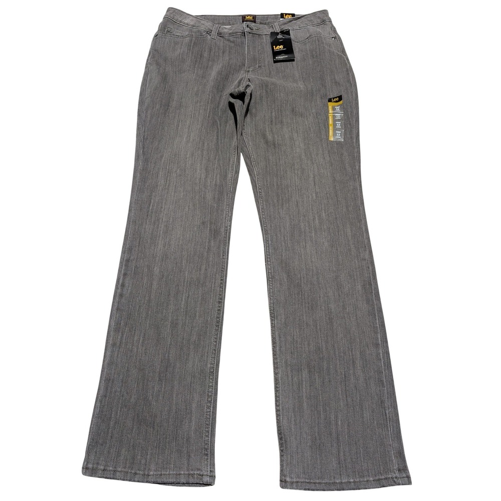 Lee Legendary Women's‎ Gray Straight Mid Rise Jeans Size 12 Long
